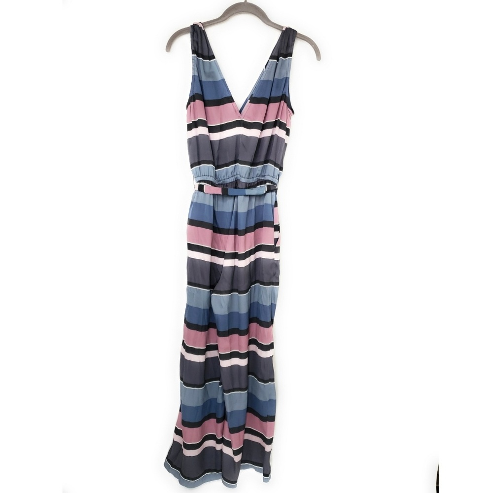 **Store CLOSING SALE** Tucker NYC V neck Jumpsuit Indigo Skies Stripe - Picture 6 of 8
